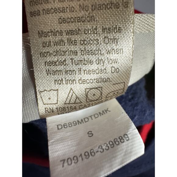 Vintage M&C Sportswear 'Ugly Christmas' Sweatshirt Trees, Cardinals, Sz S, Blue - Picture 6 of 9